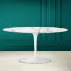 Tulip Saarinen H 41 Table Basse Ovale en Céramique Invisible Select Made in Italy - Écarlate Viadurini