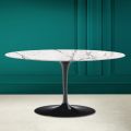 Tulip Saarinen H 41 Table Basse Ovale en Céramique Invisible Select Made in Italy - Écarlate