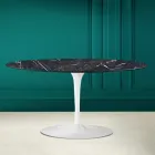 Tulip Saarinen H 41 Table Basse Ovale en Céramique Marquinia Made in Italy - Écarlate Viadurini