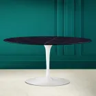 Tulip Saarinen H 41 Table Basse Ovale en Céramique Noir Laurent Made in Italy - Scarlet Viadurini