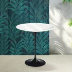 Table basse Tulipe Saarinen H 52 cm en céramique Florim blanc brillant - Écarlate Viadurini