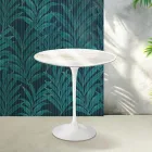 Table basse Tulip de Saarinen, hauteur 52 cm, en céramique brillante dorée Florim Calacatta - Écarlate Viadurini