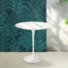 Table basse Tulipe Saarinen, hauteur 52 cm, en céramique brillante Statuario Florim - Écarlate Viadurini