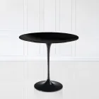 Table basse Tulip Saarinen H 52 avec plateau ovale en stratifié liquide noir Made in Italy - Scarlet Viadurini