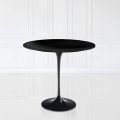 Table basse Tulip Saarinen H 52 avec plateau ovale en stratifié liquide noir Made in Italy - Scarlet