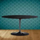 Table basse ovale Tulip Saarinen H 41 en céramique Sirius Made in Italy - Scarlet Viadurini