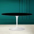 Table basse ovale Tulip Saarinen H 41 en noir absolu Made in Italy - Scarlet