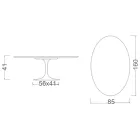 Table basse ovale Tulip Saarinen H 41 en noir absolu Made in Italy - Scarlet Viadurini