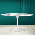 Tulip Saarinen Table Basse Ovale H 41 en Statuaire Altissimo Made in Italy - Scarlet