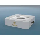 Table basse - faux cuir design plateau flottant nautique Trona Viadurini