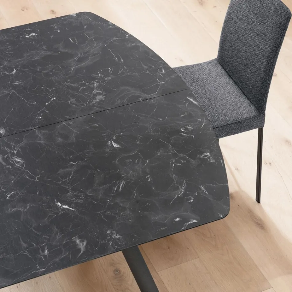 Table tonneau extensible jusqu'à 170 cm en stratifié HPL - Convivio Viadurini