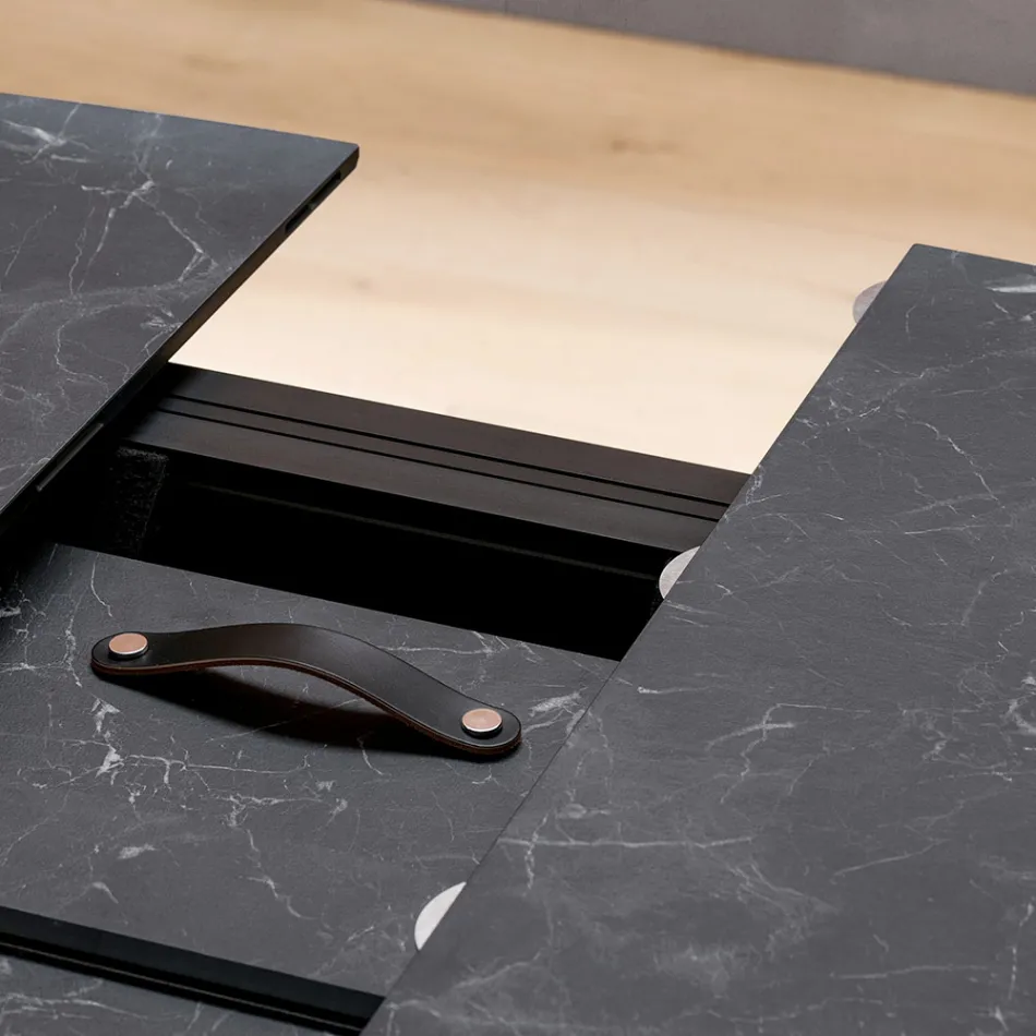 Table tonneau extensible jusqu'à 170 cm en stratifié HPL - Convivio Viadurini