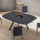 Table tonneau extensible jusqu'à 170 cm en stratifié HPL - Convivio Viadurini
