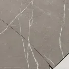 Table tonneau extensible jusqu'à 240 ou 280 cm en HPL et métal - Présent Viadurini