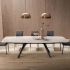 Table tonneau extensible jusqu'à 240 ou 280 cm en stratifié HPL - Dialogo Viadurini