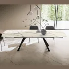 Table tonneau extensible jusqu'à 240 ou 280 cm en stratifié HPL - Dialogo Viadurini