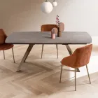 Table tonneau extensible jusqu'à 240 ou 280 cm en stratifié HPL - Dialogo Viadurini