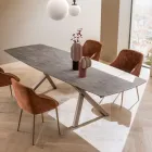 Table tonneau extensible jusqu'à 240 ou 280 cm en stratifié HPL - Dialogo Viadurini