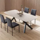 Table tonneau extensible jusqu'à 240 ou 280 cm en stratifié HPL - Dialogo Viadurini