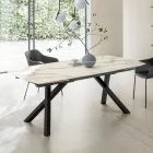 Table tonneau extensible jusqu'à 240 ou 280 cm en stratifié HPL - Dialogo Viadurini