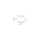 Table Tonneau Moderne en Céramique et Acier Or Rose Fabriquée en Italie – Settimmio Viadurini