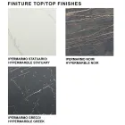 Table moderne en forme de tonneau en céramique et acier fabriquée en Italie – Ezzellino Viadurini