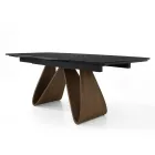 Table extensible jusqu'à 276 cm en Céramique Noir Désir Made in Italy - Equateur Viadurini