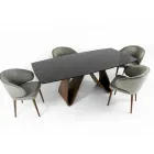 Table extensible jusqu'à 276 cm en Céramique Noir Désir Made in Italy - Equateur Viadurini