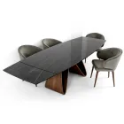 Table extensible jusqu'à 276 cm en Céramique Noir Désir Made in Italy - Equateur Viadurini