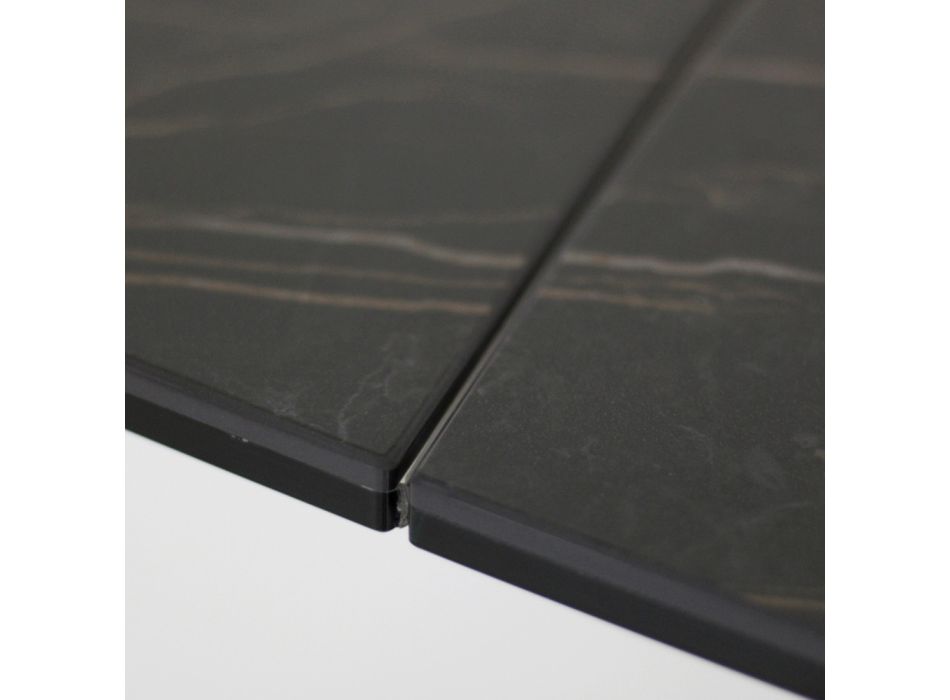 Table extensible jusqu'à 276 cm en Céramique Noir Désir Made in Italy - Equateur Viadurini