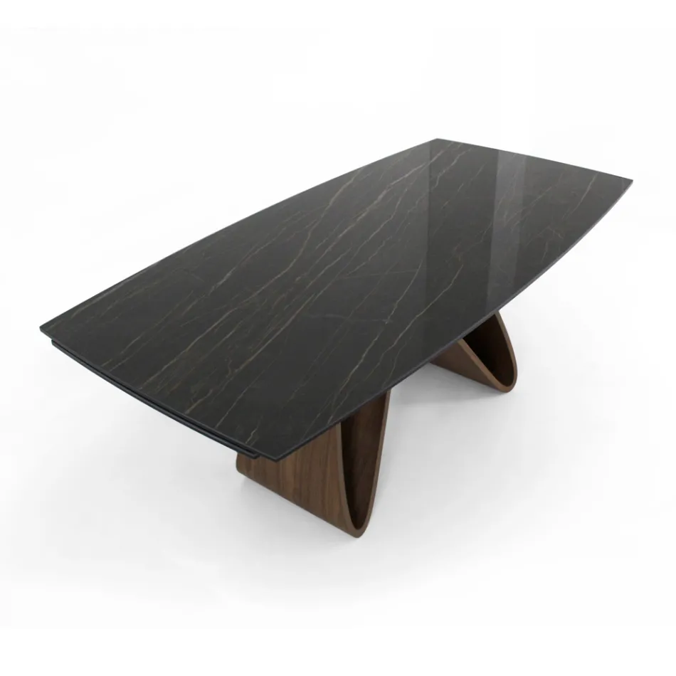 Table extensible jusqu'à 276 cm en Céramique Noir Désir Made in Italy - Equateur Viadurini