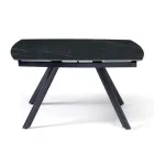 Table extensible 140/210 x 90 cm en pierre frittée effet marbre - Atrium Viadurini