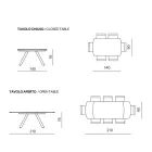 Table extensible 140/210 x 90 cm en pierre frittée effet marbre - Atrium Viadurini