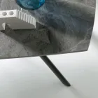 Table extensible 140/210 x 90 cm en pierre frittée effet marbre - Atrium Viadurini