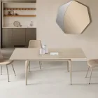 Table extensible 160/240 x 90 cm en pierre frittée effet marbre - Samus Viadurini
