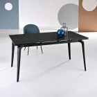 Table extensible 160/240 x 90 cm en pierre frittée effet marbre - Samus Viadurini