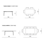 Table extensible 160/240 x 90 cm en pierre frittée effet marbre - Samus Viadurini