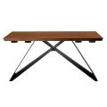 Table extensible 160/240 x 90 cm en noyer et fer - Nodo