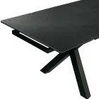 Table extensible 160/240 x 90 cm en vitrocéramique - Master Viadurini