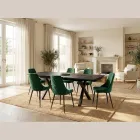 Table extensible 160/240 x 90 cm en vitrocéramique - Master Viadurini