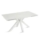 Table extensible 160/240 x 91 cm en pierre frittée effet marbre - Palazzo Viadurini