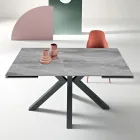 Table extensible 160/240 x 91 cm en pierre frittée effet marbre - Palazzo Viadurini