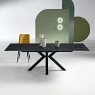 Table extensible 160/240 x 91 cm en pierre frittée effet marbre - Palazzo Viadurini