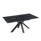 Table extensible 180/240 x 100 cm en pierre frittée effet marbre - Loggia Viadurini