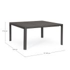 Table extensible jusqu'à 149 cm en aluminium thermolaqué - Besoin Viadurini