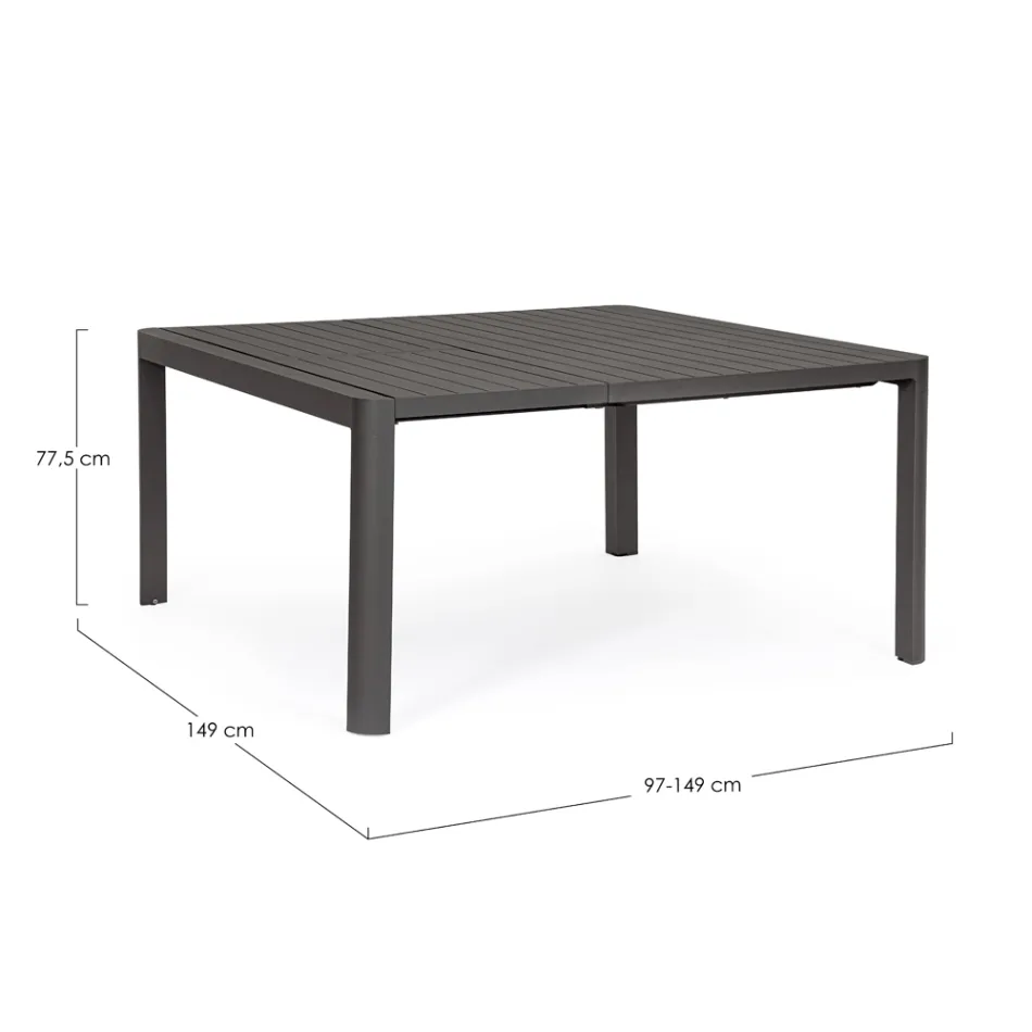 Table extensible jusqu'à 149 cm en aluminium thermolaqué - Besoin Viadurini