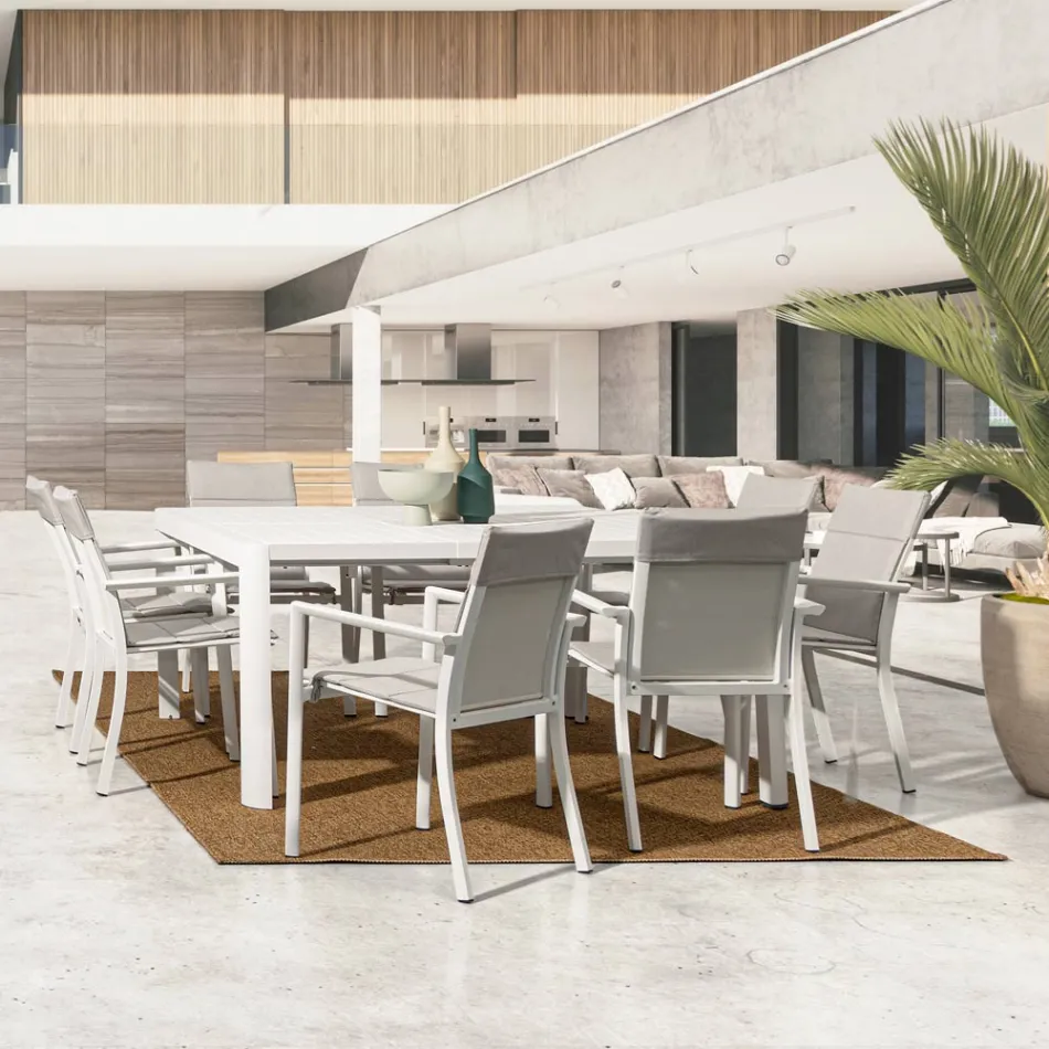 Table extensible jusqu'à 149 cm en aluminium thermolaqué - Besoin Viadurini