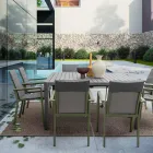 Table extensible jusqu'à 149 cm en aluminium thermolaqué - Besoin Viadurini