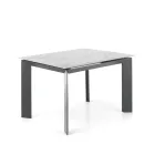 Table extensible jusqu'à 170 cm en acier et céramique - Sphinx Viadurini
