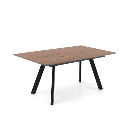 Table Extensible jusqu'à 180 cm avec Métal Noir - Pieds en Magnésium Viadurini